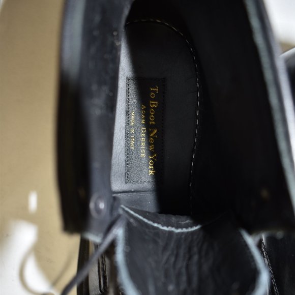 TO BOOT NEW YORK Lug Sole Leather Combat Boot Black Size 11 - Picture 10 of 10